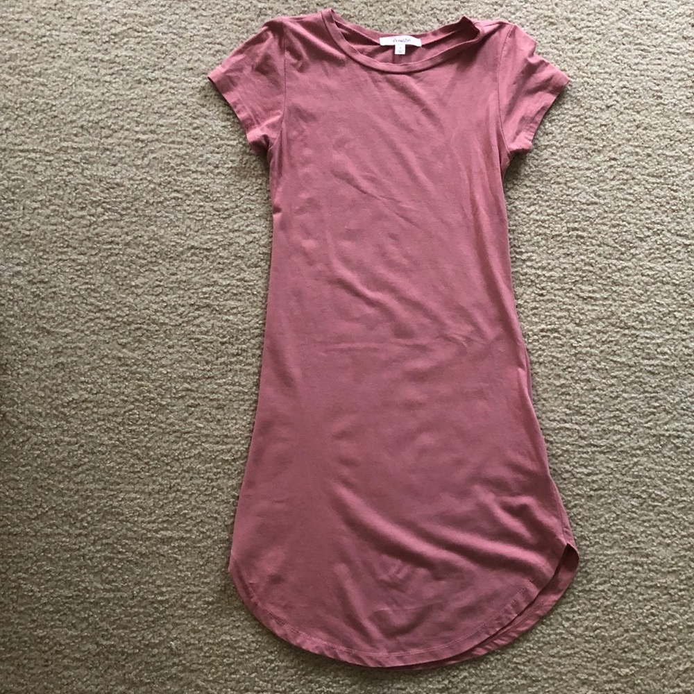 Pink bodycon T-shirt dress